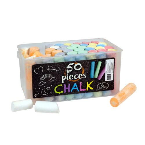 50 Piece Bucket of Sidewalk Chalk