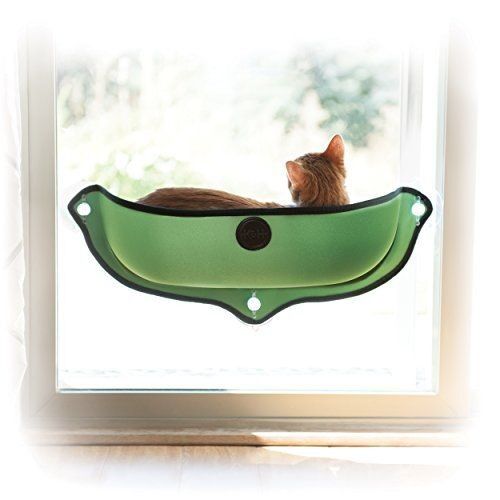 Green EZ Mount Window Bed Kitty Sill -  27 x 11