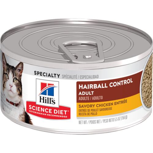 Adult Hairball Control Savory Chicken Entree Cat Food - 5.5 oz Can