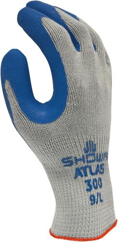Blue Rubber Coated Palm Work Gloves