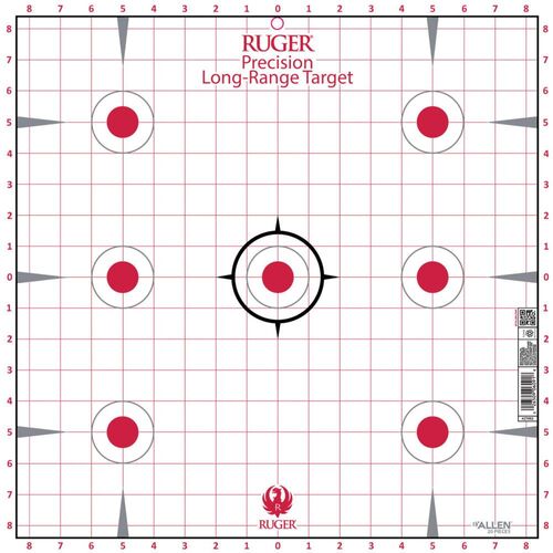 Ruger Paper Shooting Targets 7-Spot Precision Sight-In Grid 17" Square 20-Pack