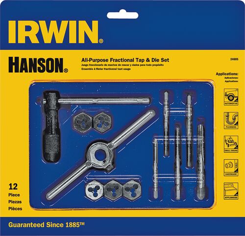 12 Piece Carbon Steel Tap and Die Set