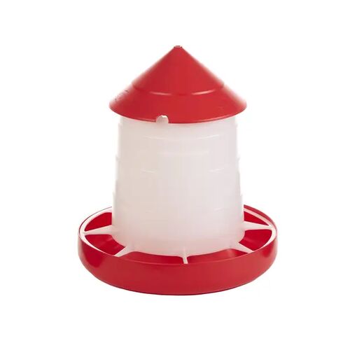 Deluxe Plastic Hanging Poultry Feeder - 22 Lb of Feed