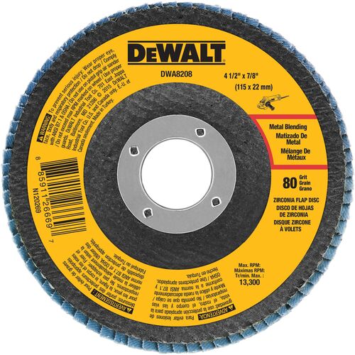 4-1/2" x 7/8" 80 Grit Zirconia Flap Disc