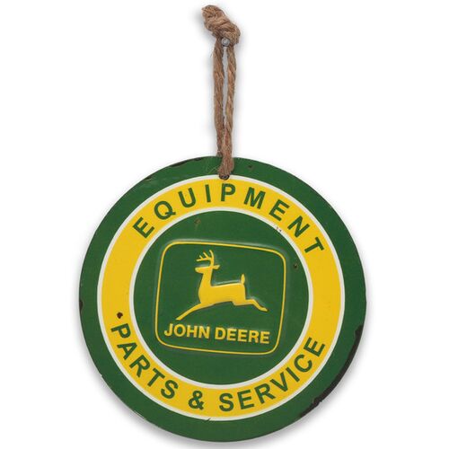 Round Mini Embossed Metal Sign