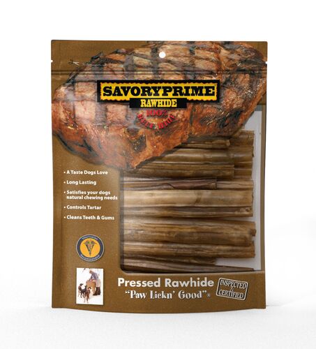 5" Pressed Roll Natural Rawhide - 25-Pack