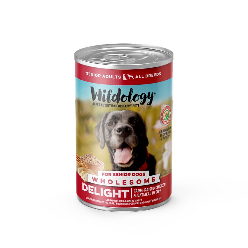 Wildology Senior Delight Farm Raised Chicken Oatmeal Recipe