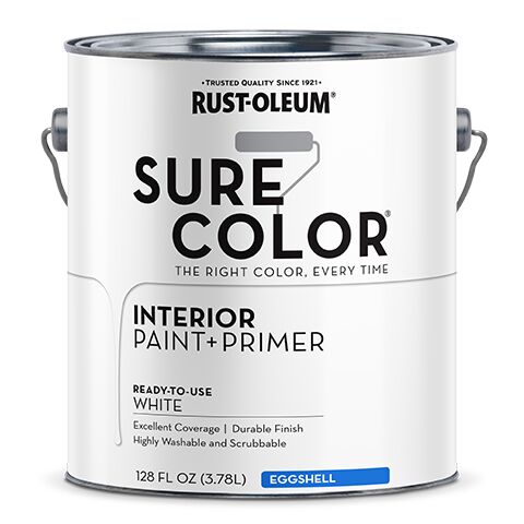 Sure Color Eggshell Finish Interior Wall Paint - White