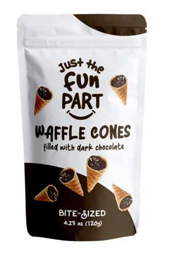 Dark Chocolate Filled Waffle Cones
