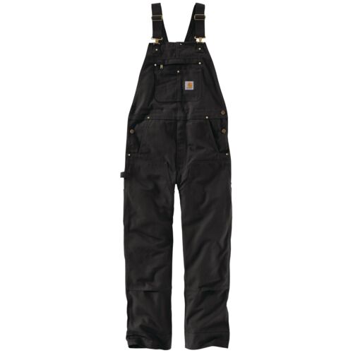 Men's Relaxed Fit Unlined Duck Bib Overall in Black