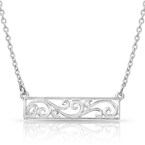 Bar None Scroll Necklace