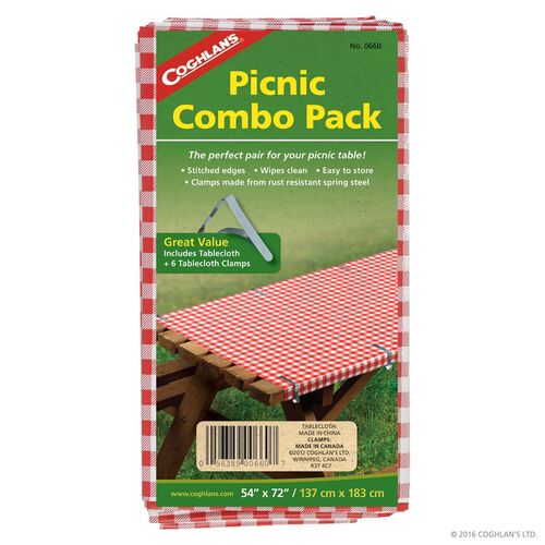 Tablecloth & Clamps Picnic Combo Pack