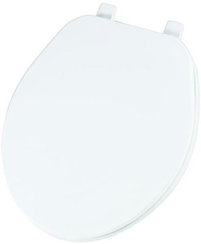 Plastic White Toilet Seat For Use With Round Bowls