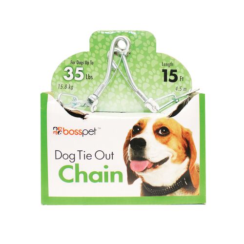 15' Medium Twist Chain Dog Tie Out