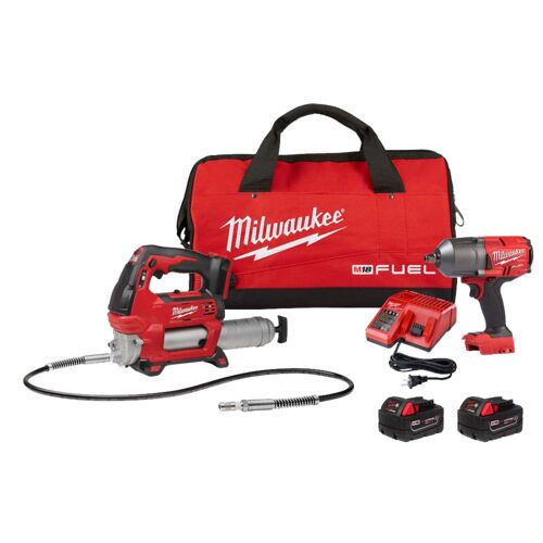 M18 High Torque Impact Wrench and Grease Gun Kit