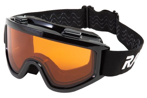 Adult Motorcycle & Snowmobile MX Dual Lens Goggles in Black