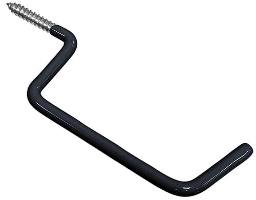 Hardware Essentials Black Vinyl Coated Ladder Hook - 6"