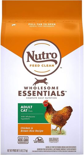 Wholesome Essentials Chicken & Brown Rice Adult Dry Cat Food - 5 Lb