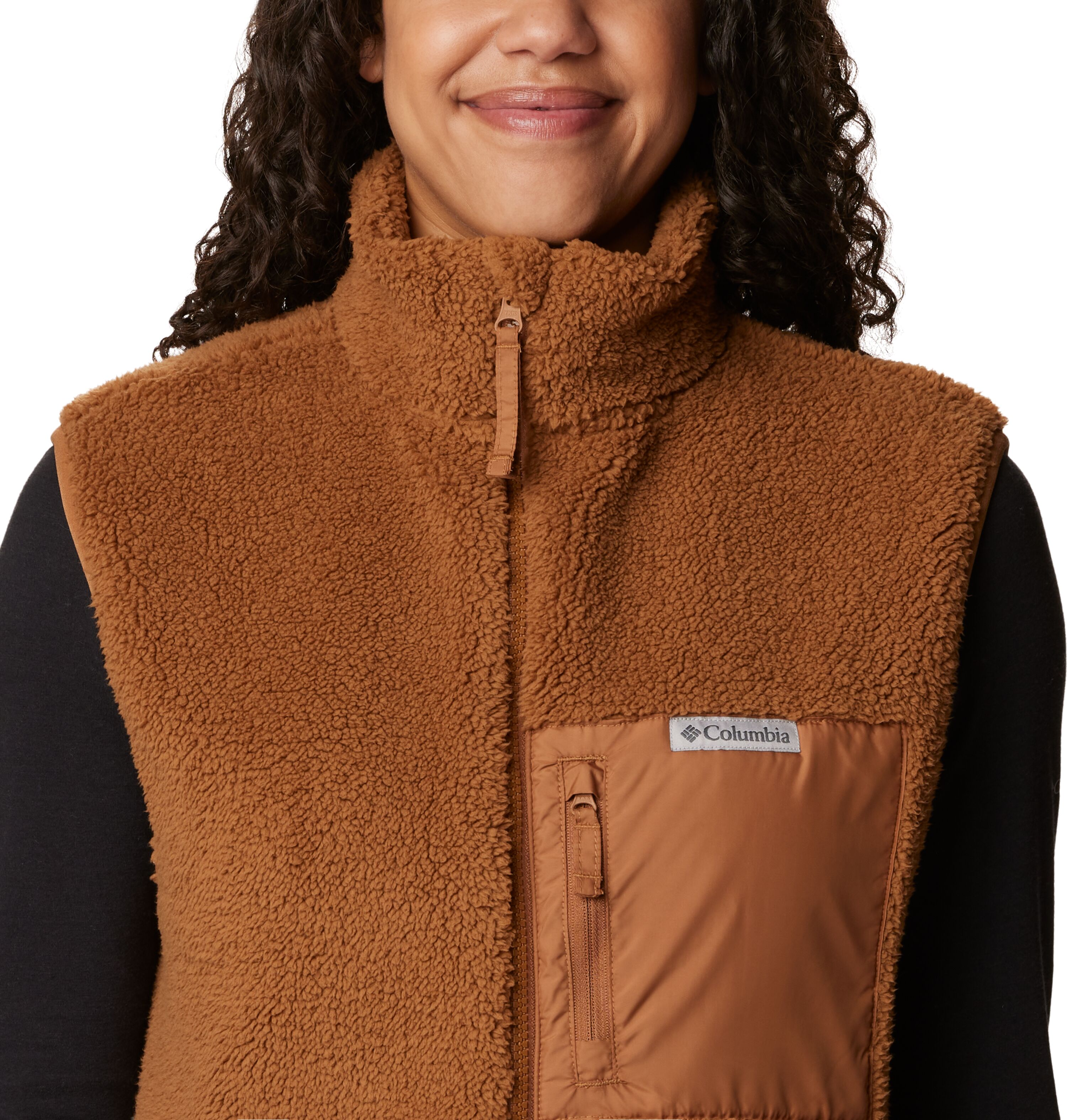 Women's Holly Hideaway Vest in Camel Brown