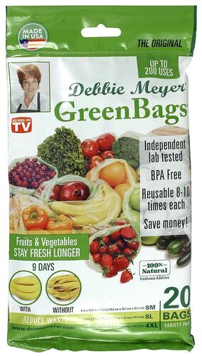 Debbie M's Green Bag Produce Savers 20 ct