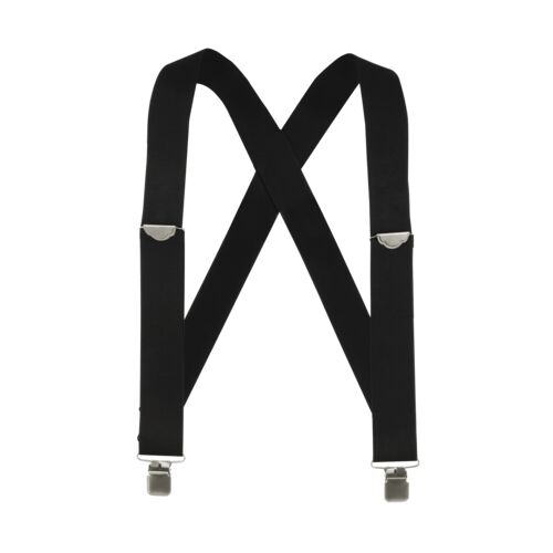 2" X-Back Work Clip-On Suspender with Black Webbing