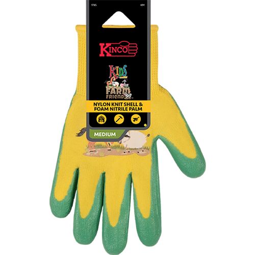 Kid's Farm Nylon Shell & Nitrile Palm Gloves
