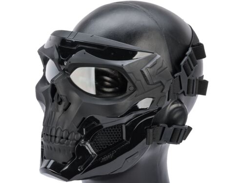 Matrix Skull Messenger Face Mask in Black