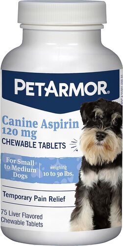 PetArmor Aspirin Pain Reliever Tab for Small Medium Dogs 75 count