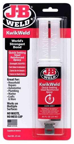 KwikWeld Quick-Setting Steel Reinforced Epoxy Syringe
