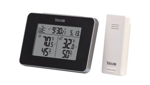 Wireless Thermometer with Indoor/Outdoor Humidity & Clock