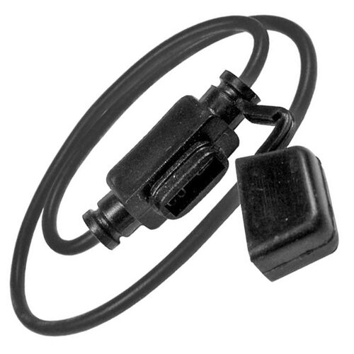 30 AMP In-Line ATM Mini Blade Fuse Holder with Dust Cap 12 AWG