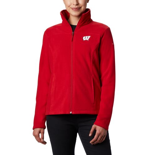 Women's Collegiate Give and Go II Full Zip Fleece Jacket in Red
