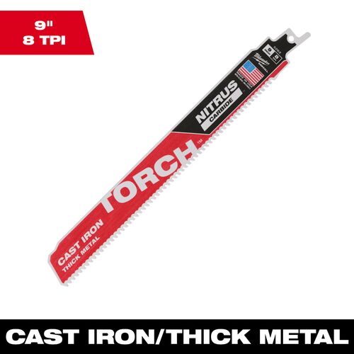 9" 7TPI The TORCH FOR CAST IRON with NITRUS CARBIDE - 1-Pack