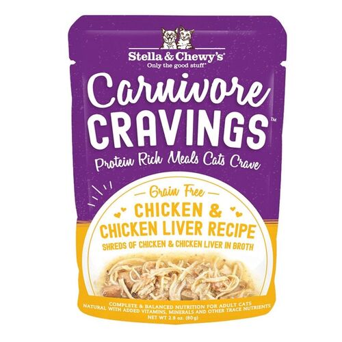 Carnivore Cravings Chicken & Chicken Liver Recipe Wet Cat Food - 2.8 oz
