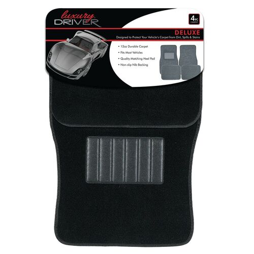 4 Piece Deluxe Carpeted Car Mats Set