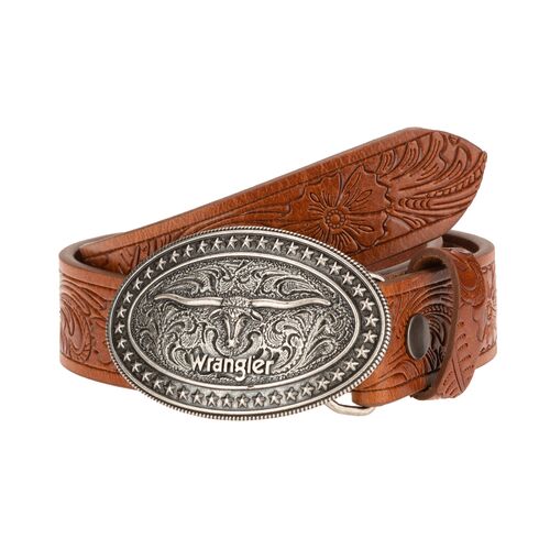 Boy's Longhorn Buckle Emboss Belt