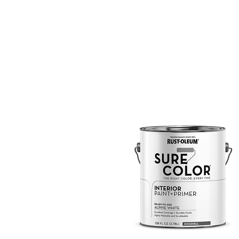 Sure Color Eggshell Finish Interior Wall Paint - Alpine White