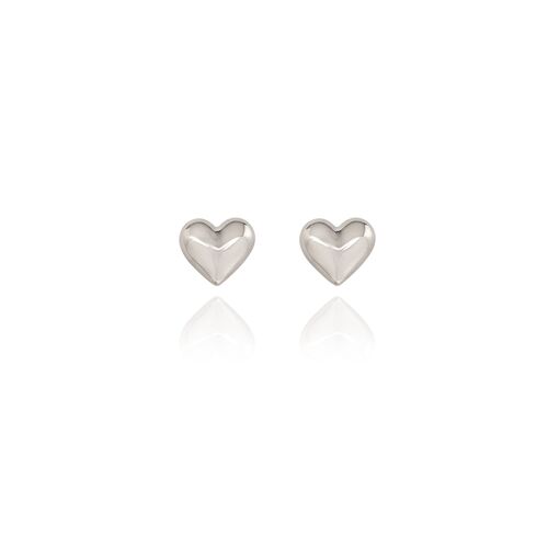 Silver Heart Post Earring