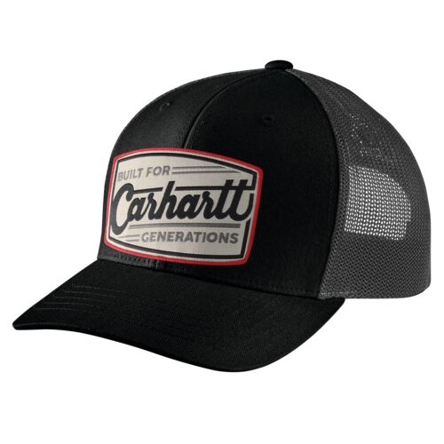 Men's Canvas Mesh-Back Built Patch Cap in Navy