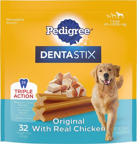 Dentastix Large Original Chicken Flavor Dental Dog Treats - 32-Count