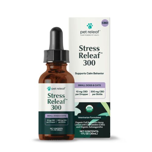 Stress Releaf 300mg CBD Oil for Small Dogs & Cats