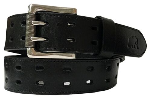 Men's Genuine Leather Double Row Belt