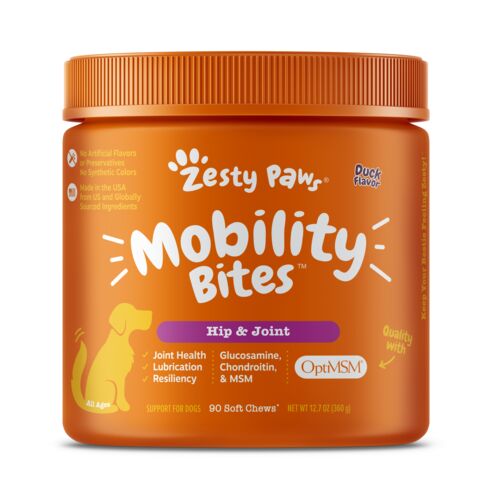 Hip & Joint Mobility Bites in Duck Flavor - 90 Count Jar