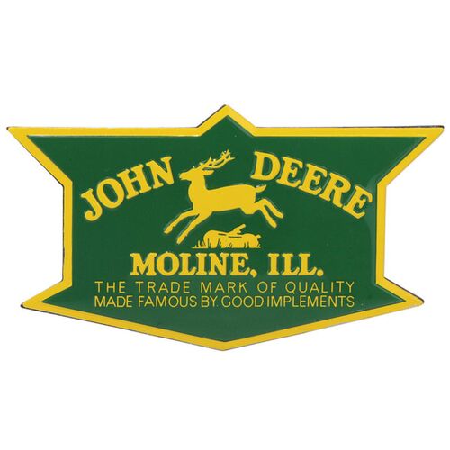 John Deere Badge Embossed Metal Magnet