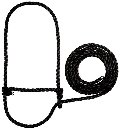 Cattle Rope Halter in Black