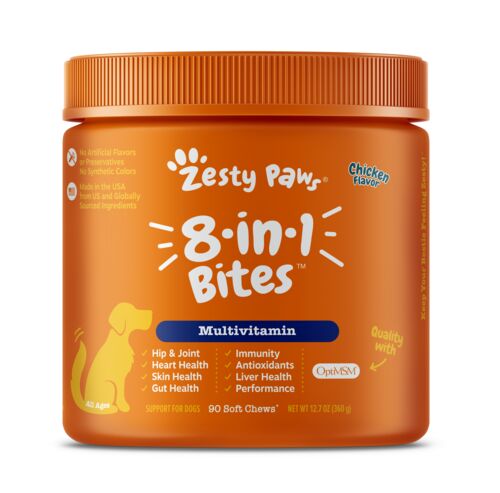 8-in-1 Multifunctional Bites in Chicken Flavor - 90 Count Jar