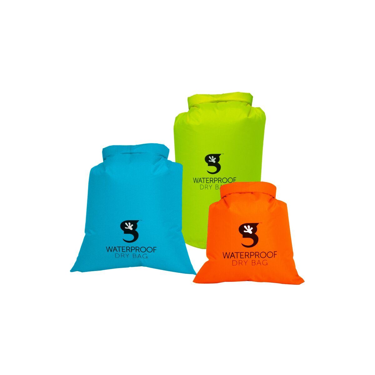 3 pack Green (L) Blue (M) Orange (S) Lightweight Compression Dry Bag