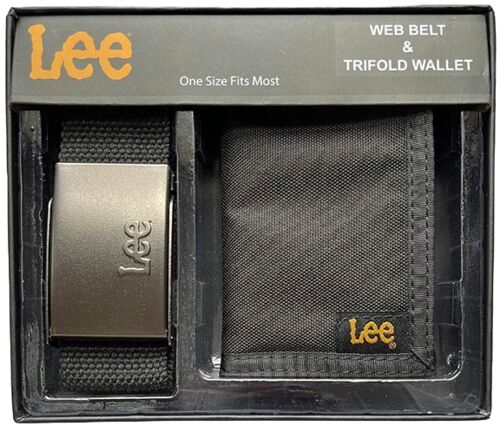Wallet & Belth Gift Set in Black