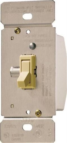 600 W, 120 VAC, 1 Pole, Ivory Non-Preset Toggle Dimmer