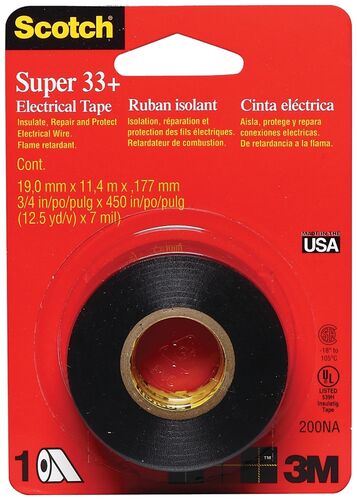 Super 33+ Electrical Tape in Black - 3/4" x 450"